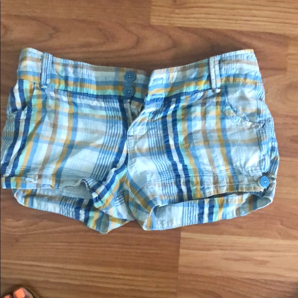 Plaid blue shorts